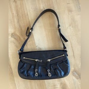 Y2K Charles David black baguette shoulder bag. High quality and looks New